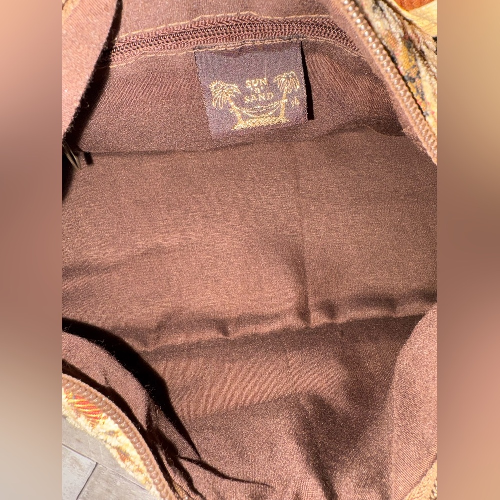 Tropical Leaf Pattern Shoulder Bag - image 8